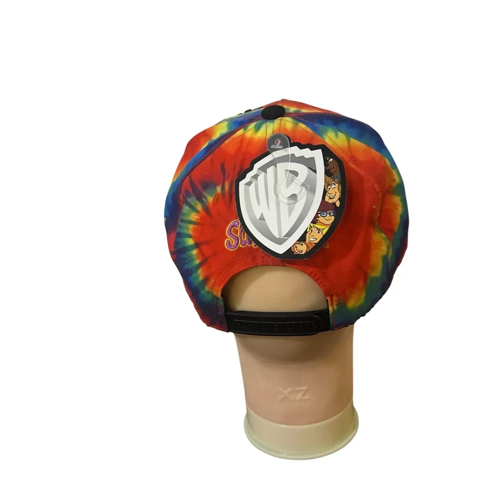 NWT Scooby-Doo Tie Dye Snapback Hat Warner‎ Bros Embroidered Graphic Flat Brim